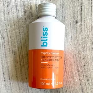 Brand New Bliss Mighty Biome Pre/Post Biotics + Barrier Aid™ Toner + Serum